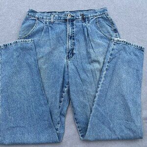 Vtg Authentic Rockies Jeans Women 15/16 XL 32x32 Light Wash Denim High Rise Mom